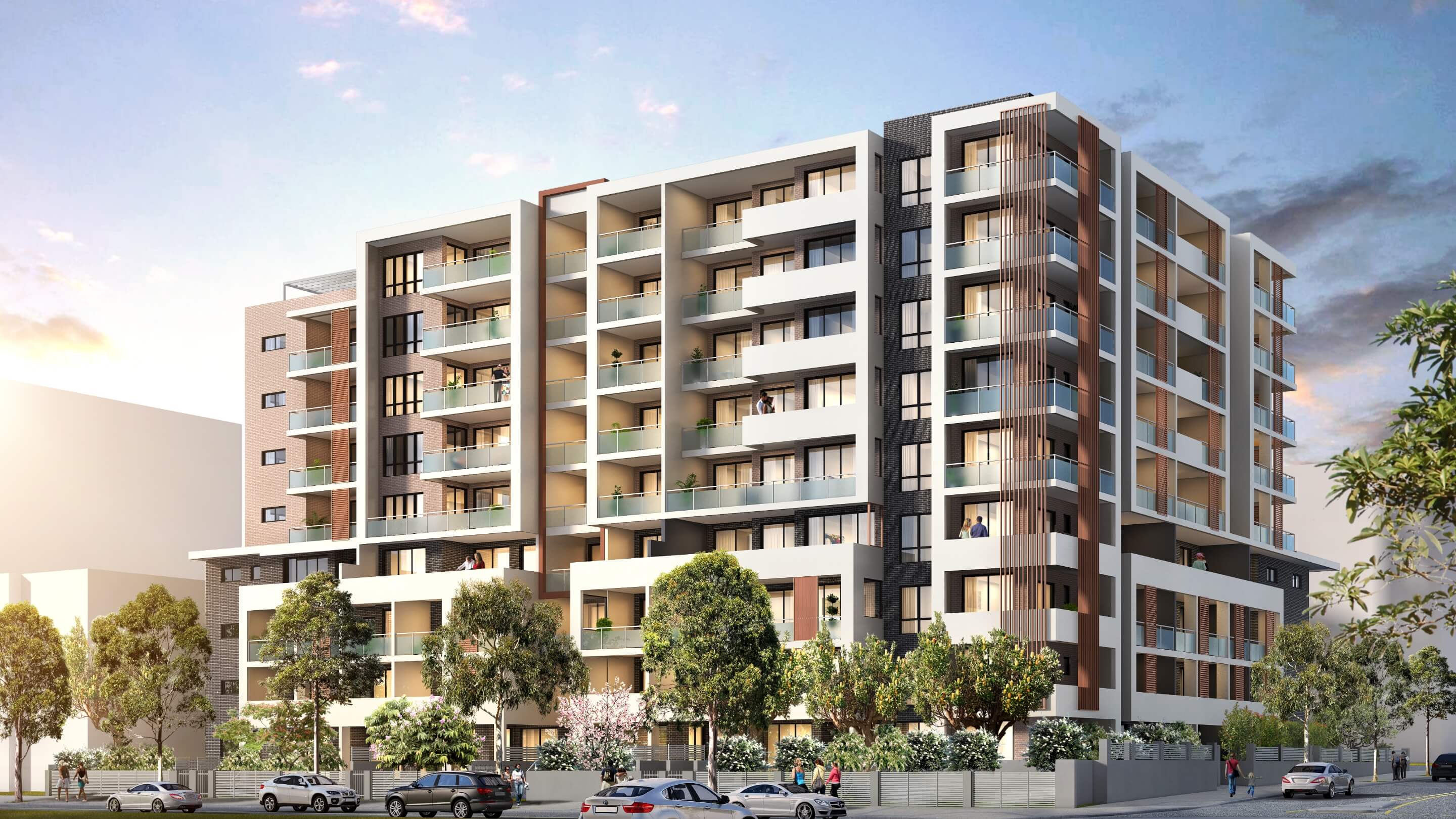 A photograph showcasing the exterior of Goulburn Street's vertical village apartment complex